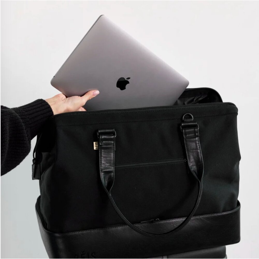 BEIS The Weekender Bag in Black - Picture 3 of 5